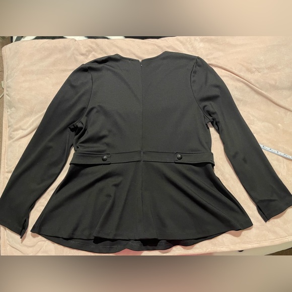 Eloquii Long Sleeve Peplum Top - Picture 4 of 6